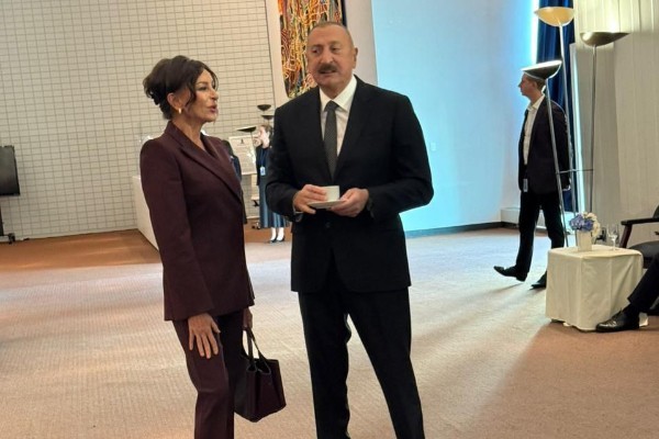 İlham Əliyev və xanımı BMT-nin mənzil qərargahına gəliblər -VİDEO (FOTOLAR)